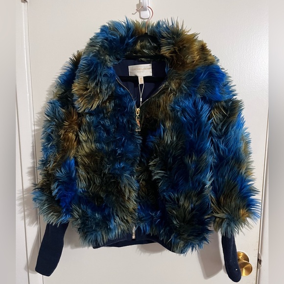 Adrienne Landau Multicolor Faux Fur Teddy Jacket - Picture 1 of 12